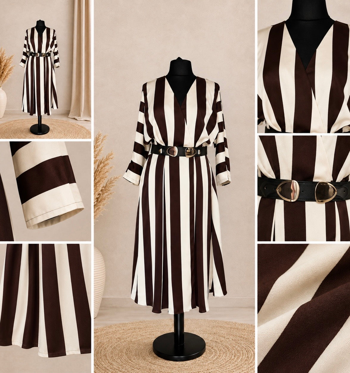 Elegantiška moteriška suknelė Stripe