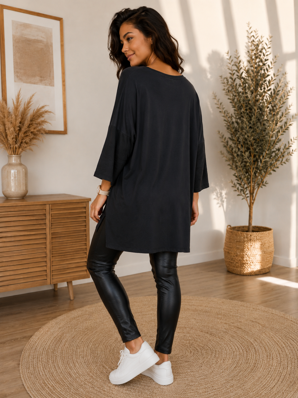 Plus Size tunika iš nugaros