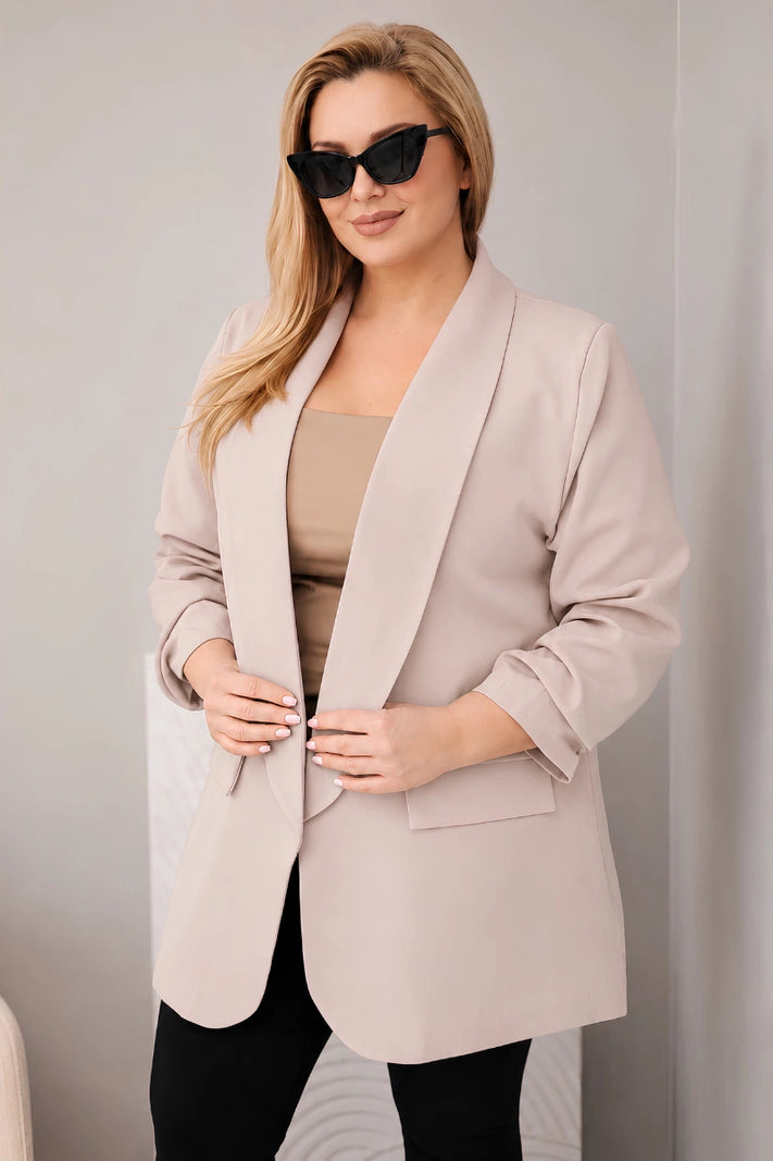 Moteriškas oversize švarkas Adelė iš priekio